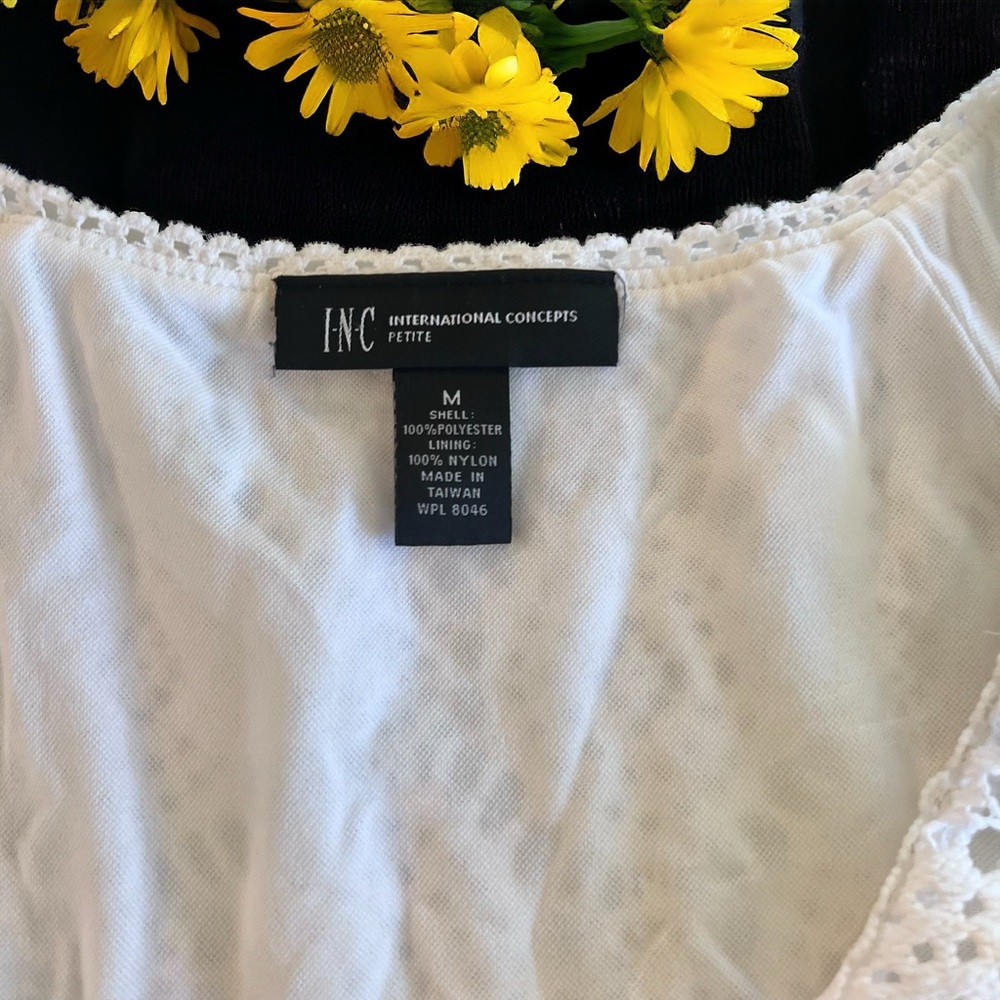 Pretty White Sundress. Crochet and fully lined. Pool. Beach. Swimsuit cover-up🤍 - Picture 15 of 16